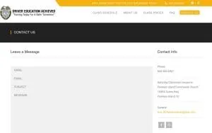 Driver Education Achieved website