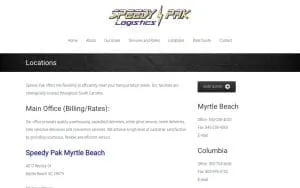Speedy Pak Delivery Services website