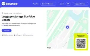 Bounce Luggage Storage - Surfside Beach website