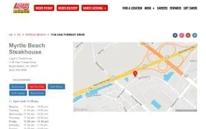 Logan's Roadhouse of Myrtle Beach website