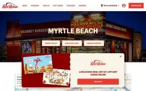 Red Robin Gourmet Burgers and Brews of Myrtle Beach website