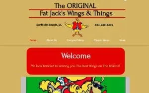 Fat Jack's Wings website