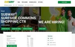 Subway of Surfside Beach website