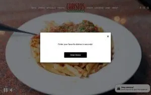 Christos Italian Kitchen website