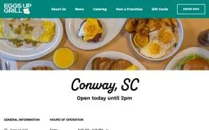 Eggs Up Grill of Conway website