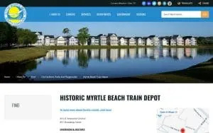 Myrtle Beach Train Depot website