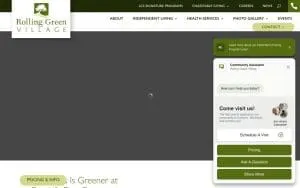 Rolling Green Village website