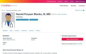 Harold Puryear Blanks, III, MD