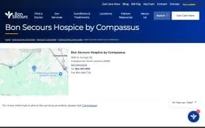 Bon Secours Hospice by Compassus website