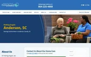 Visiting Angels Senior Home Care of Greenville website