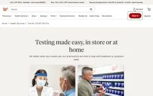COVID-19 Drive-Thru Testing at Walgreens of Myrtle Beach website