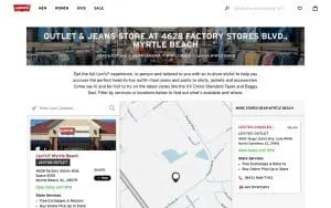 Levi’s Outlet Store of Myrtle Beach website