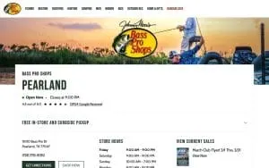 Bass Pro Shops of Pearland website