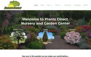Plants Direct Nursery and Garden Center website