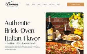 Benito's Brick Oven - Pizza & Pasta website