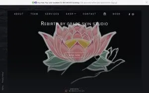 Rebirth By Grace Skin Studio website