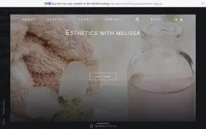 Esthetics With Melissa website