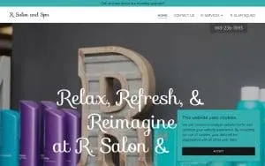 R Salon & Spa website