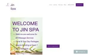 Jin Spa website