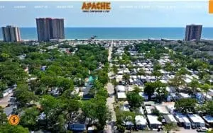 Apache Campground Beach website