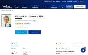 Christopher D VanPelt, MD website
