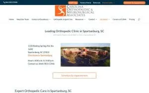 Carolina Orthopaedic & Neurosurgical Associates website