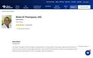 Brian M Thompson, MD website