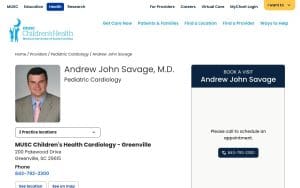 Andrew John Savage, IV, MD