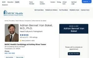 Adrian Bennet Van Bakel, MD, PhD website