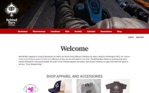 Behind Bars Apparel website