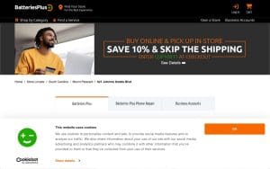 Batteries Plus of Mt Pleasant website