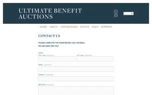 Ultimate Benefit Auctions website