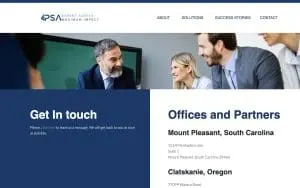 PSA Consultants website