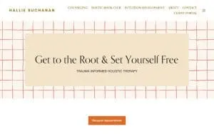 Hallie Buchanan Holistic Therapy & Coaching website