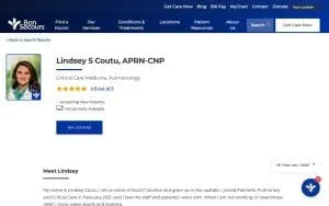 Lindsey S Coutu, APRN-CNP website
