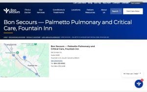 Bon Secours - Palmetto Pulmonary and Critical Care, Fountain Inn