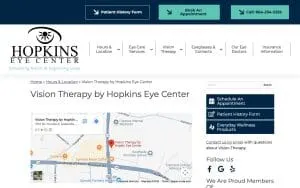 Vision Therapy by Hopkins Eye Center website