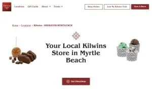 Kilwins Ice Cream & Chocolate Shop website