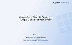 Unique Credit Financial Services,LLC
