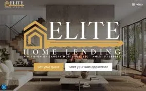 Elite Home Lending website