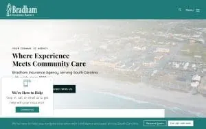 Bradham Insurance Agency website