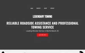 Legendary Towing website