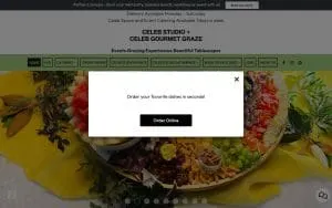 Celeb Studio and Gourmet Graze Catering website