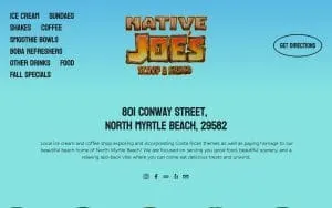 Native Joe's Scoop & Grind website
