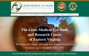 Lions Medical Eye Bank And Research Center Of Eastern Virginia Inc website