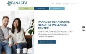 Panacea Behavioral Health and Wellness Center website