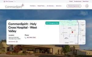 CommonSpirit Holy Cross Hospital - West Valley website