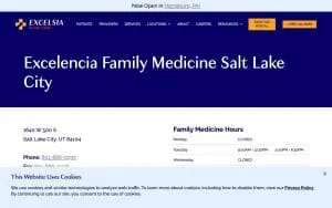Excelencia Family Medical Salt Lake City website