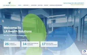 LA Health Solutions - Uptown website
