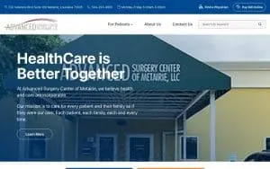 Advanced Surgery Center Metairie website